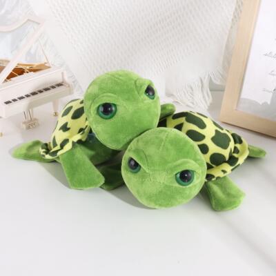 1 Pcs Turtle Plush Toy Big Eye Green Plush Doll Stuffed Anim