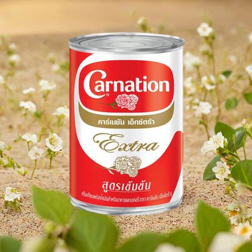 泰国三花淡奶油味含乳饮料carnation炼乳淡奶奶茶店商用配料泰奶
