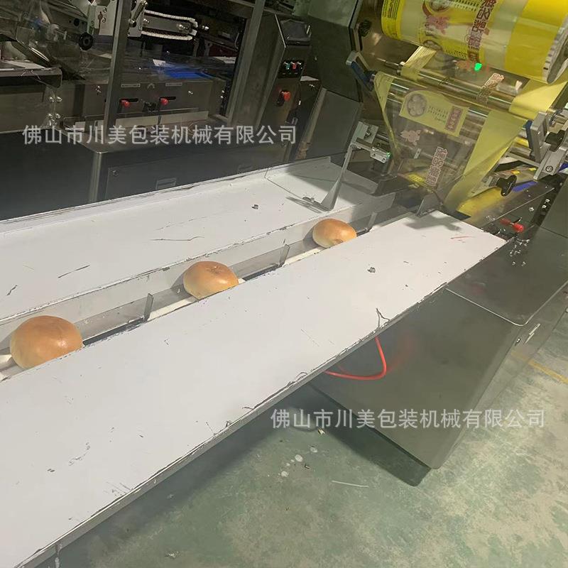 全自馒动面包包装 机CM-250充装氮气食品月饼自动套袋包装机头枕