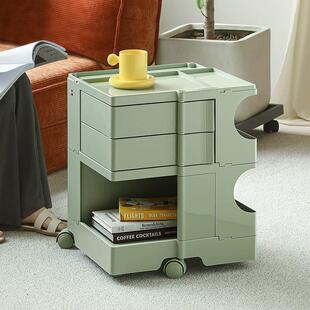 小推车置物架可移动可旋转多功能大号客厅收纳柜储物柜卧室床头柜