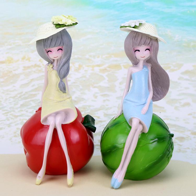 大号水钱果女孩存罐小摆摆件件zakka家礼居装饰艺品 工创意家居树