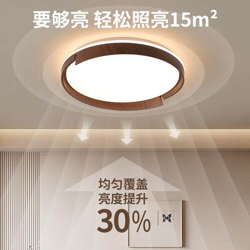 【严选】桃880卧室灯新款胡木创高亮度儿童灯中意古风灯具房主灯L