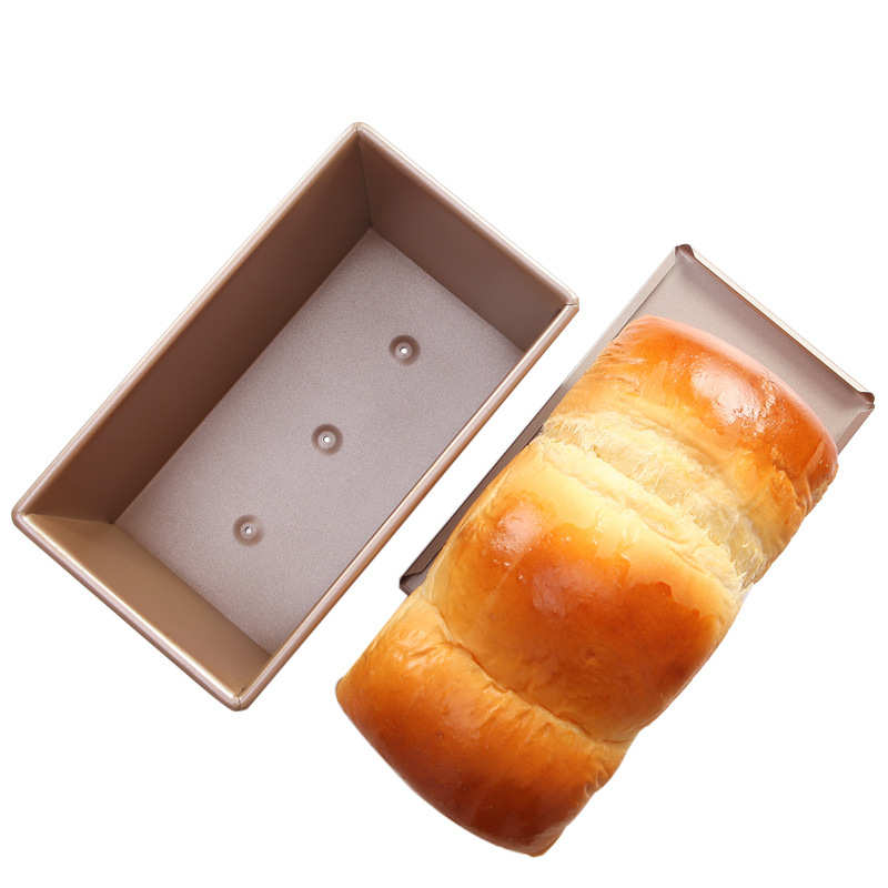 chefmade学厨 金色波纹滑盖不粘土司吐司盒铝面包模具工具批发