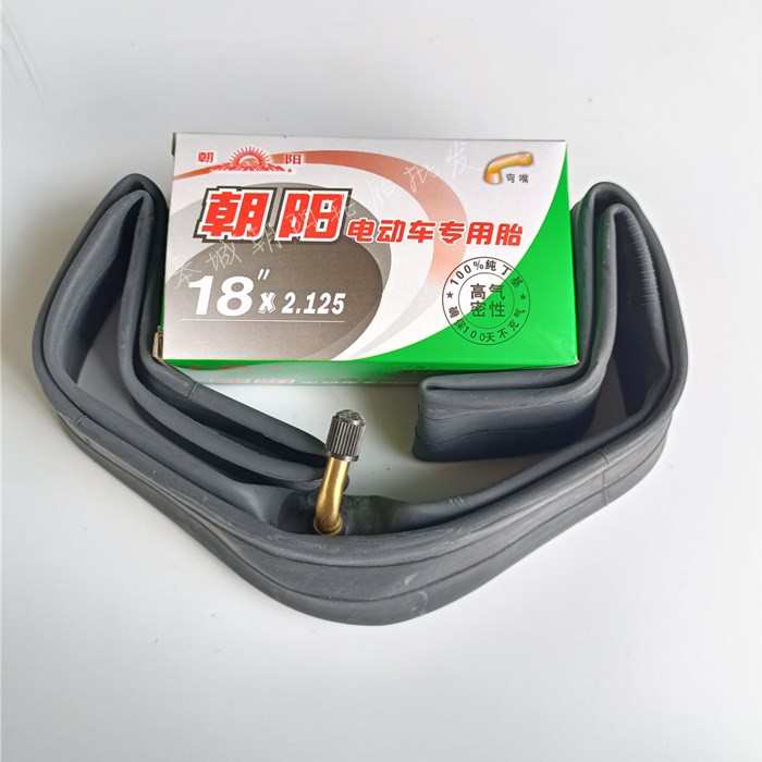 朝阳轮胎18X2.125电动车三轮车内外胎大力神高耐磨54-355弯嘴内胎