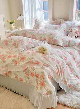 588韩版床四件套纯棉盖绗缝夹棉床款单三F66SH6S件套单件S被套榻