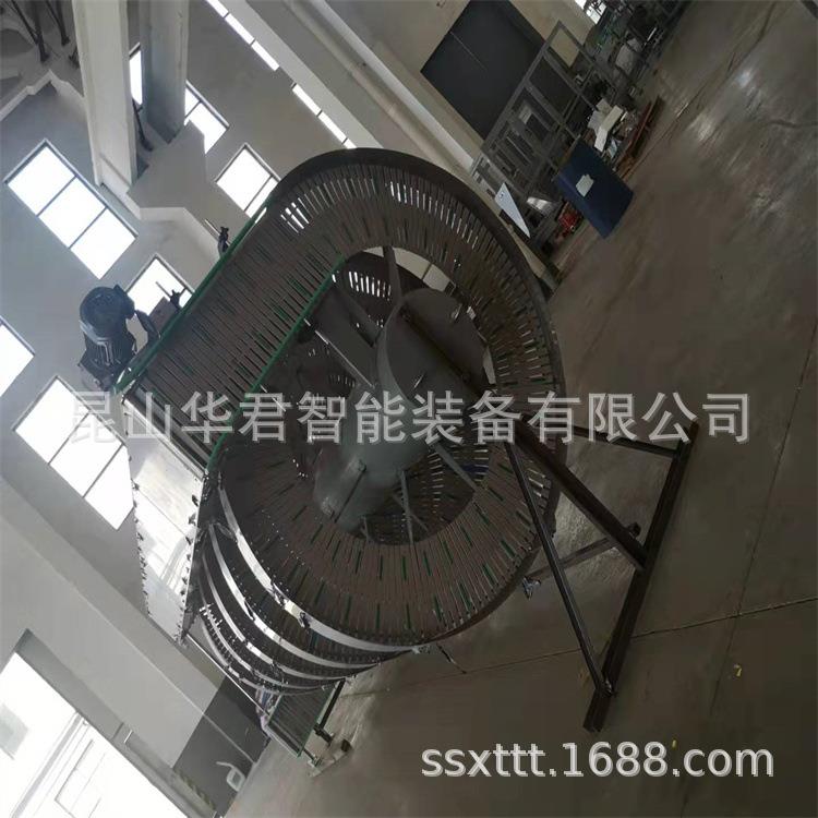 链板螺旋输送机纸箱成品包装楼层输送垂直输送可回程输送