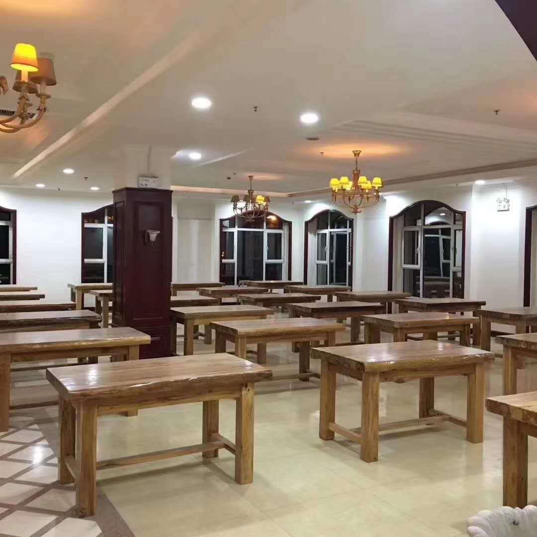 老门板桌饭店餐厅桌椅组合火锅桌吧台大桌面匾牌刻字室内套装门