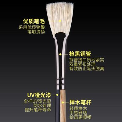马利荣耀水粉笔套装猪鬃丙烯笔油画笔马毛笔平圆扁峰尼龙笔MG7711