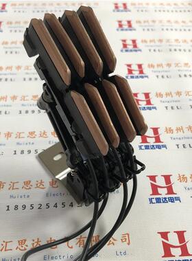 单极组合式滑触线集电器JDS60A*2长方孔双头集电器 U型滑线集电器