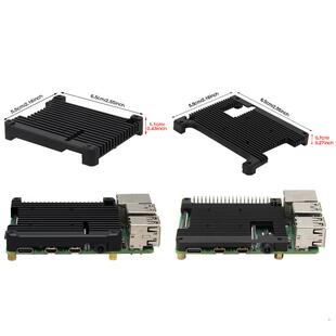 树莓派4B Raspberry Pi 4B马甲铝制散热器散热片带散热风扇送铜柱