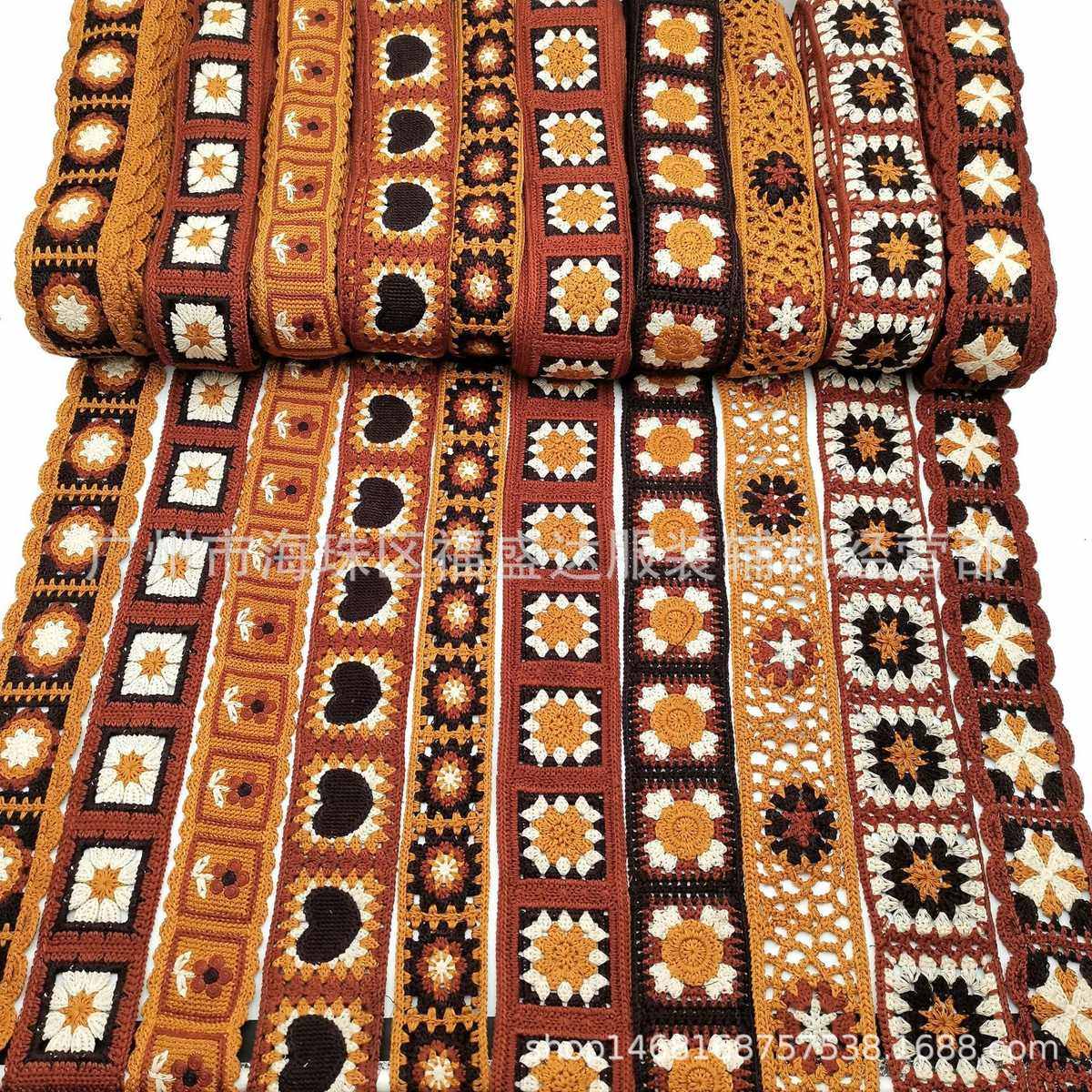 热款仿手钩绣条码刺绣花边 女孩服饰箱包辅料 多色织带提花花边,居家布艺,花边,淘宝优惠券,粉丝福利购,淘宝优惠卷