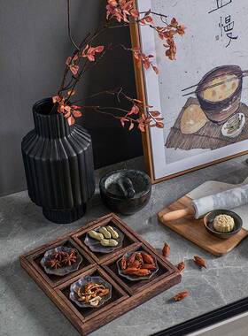 新厨房样板间装饰品摆式件样房板橱柜展中厅软装陈列厨LOM具锅具