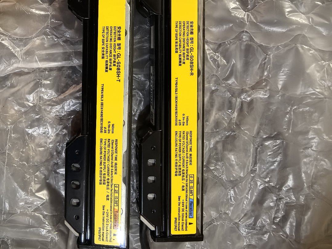 基恩士正品安全光栅GL-S08SH-R/T，拆机一对，几乎全