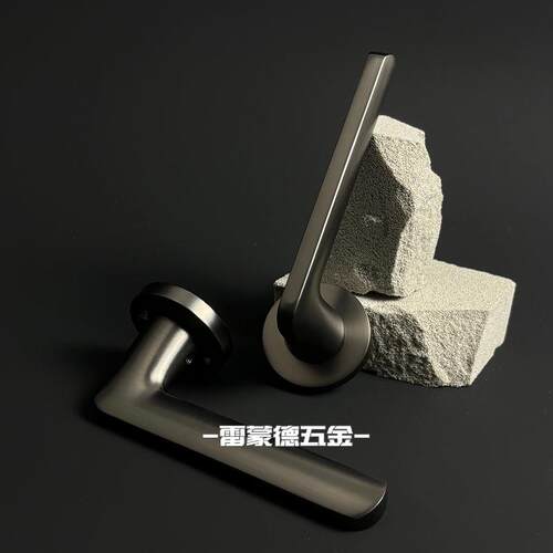 室内静音门锁枪灰色锌加铝分体锁锌合金静音门锁铜锁芯木门房门锁