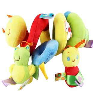 Baby Twist Rattle Toy Hanging Around Stroller Playmat Soft