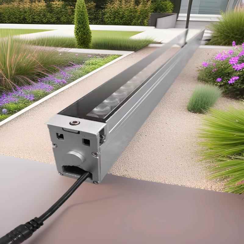 2025新款LED长条线性地埋灯加防眩光网半遮光地埋灯