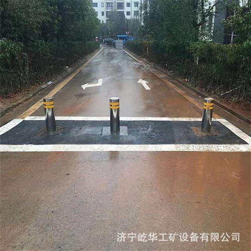 不锈钢停车场挡车桩电动地桩学校路桩智能防撞路障自动液压升降柱