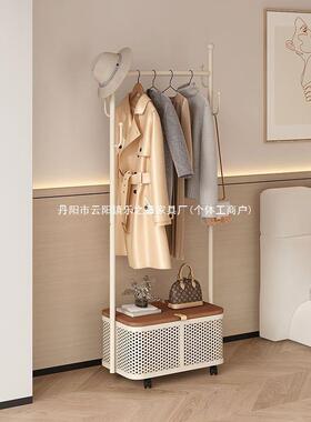 衣架奶油帽卧室落地衣架家用衣架衣篓收挂纳脏架hgc10266简约移动