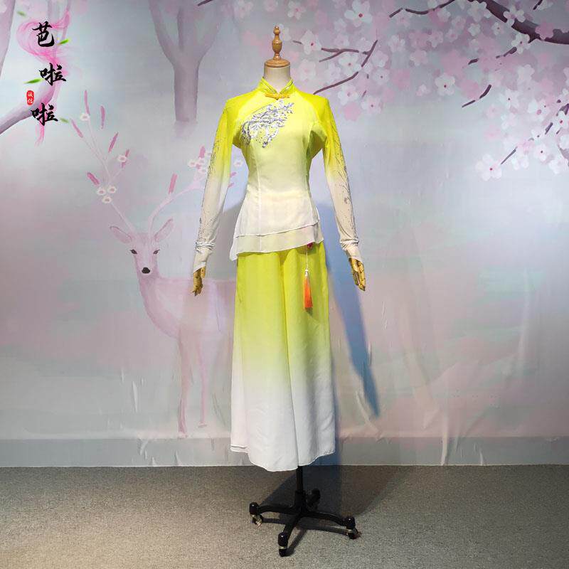 正品桃李典杯古舞良宵舞蹈服州秧子歌舞胶蹈服沂蒙颂演出服扇舞艺