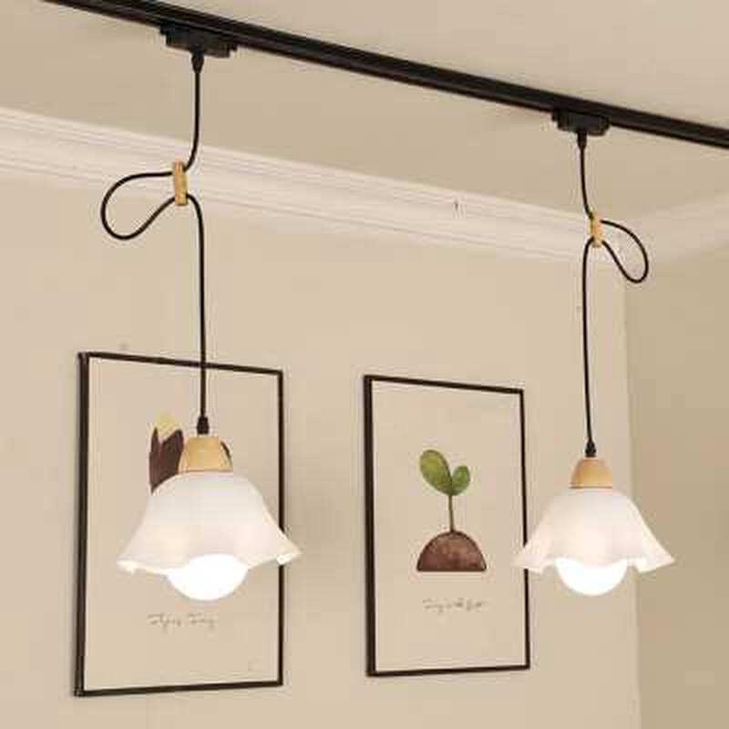 可移位轨道吊灯日式餐厅灯北欧民宿茶室吧台商店补光可调节导轨灯