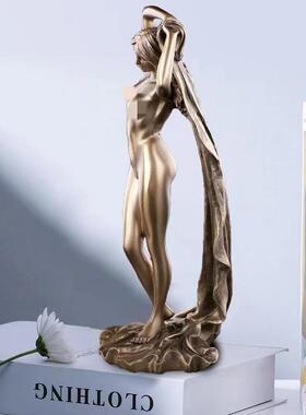 新款直销亚马逊新品创意树脂女神家居装饰品客厅桌面树脂工艺品雕