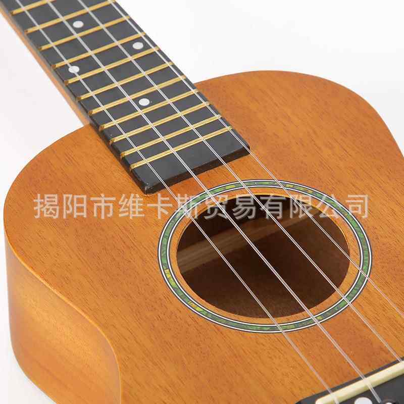 23UK-23A夏寸克里桃花芯ukulel里e威尤夷四弦琴小吉他简单易学入
