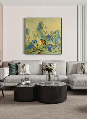 景泰蓝掐丝珐琅画千里江山图纯手工工艺画别墅茶室客厅玄关装饰画