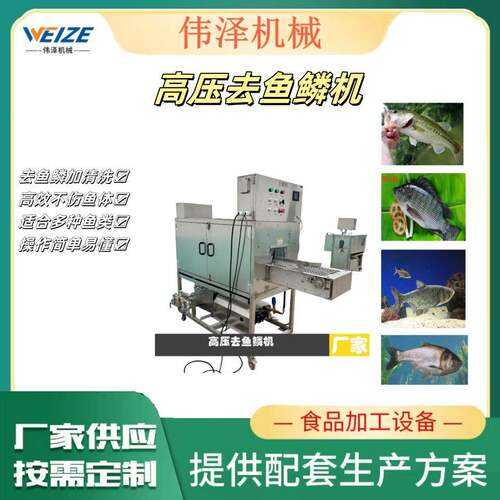 草鱼高压去鱼鳞机器快速去除鱼鳞的设备鱼类加工机械