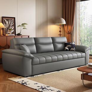 钢琴键沙发床猫抓皮实用一体两用多功能可储物折叠沙发小户型客厅