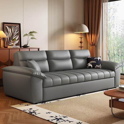 钢琴键沙发床猫抓皮实用一体两用多功能可储物折叠沙发小户型客厅