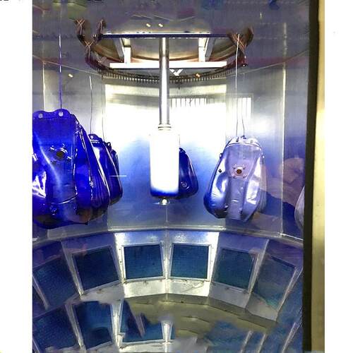 盛丰生产摩托车油箱disk静电喷漆线设备 摩托车油箱涂装设备厂家