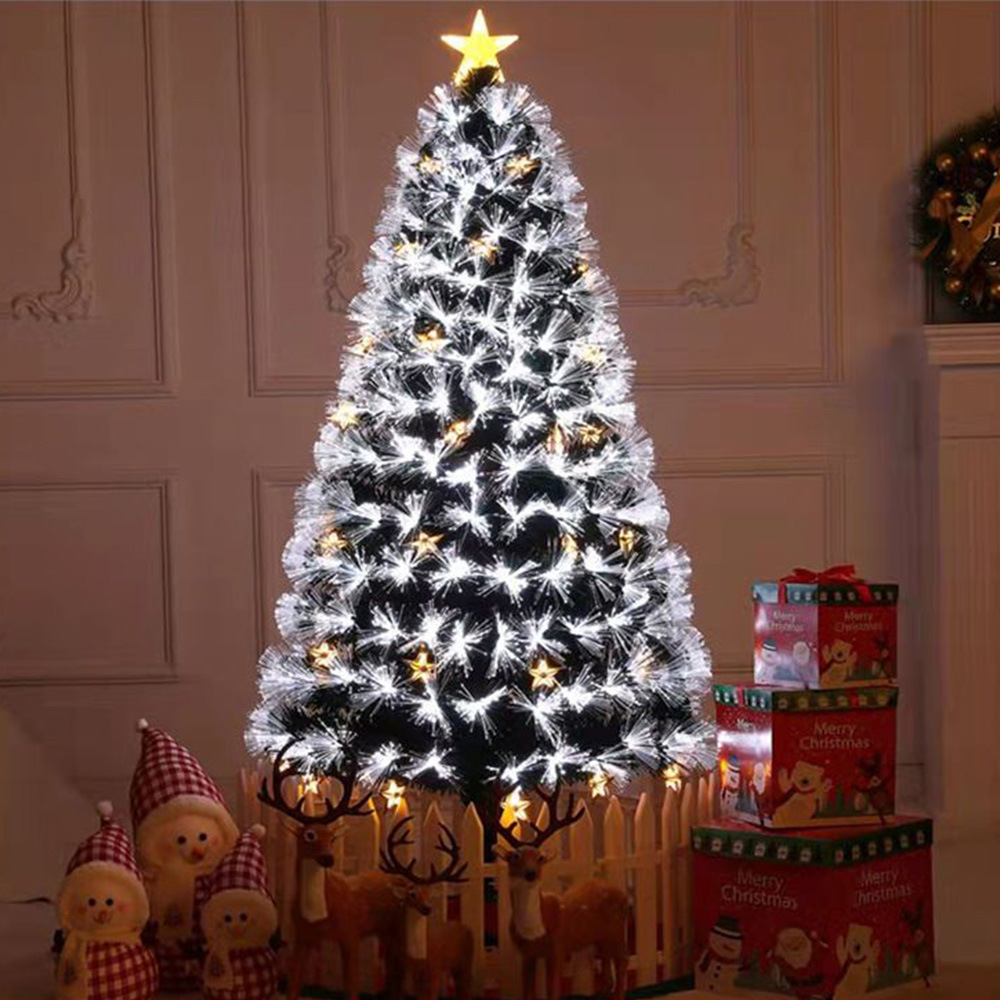 圣诞树装饰品加密光纤绿色圣诞树