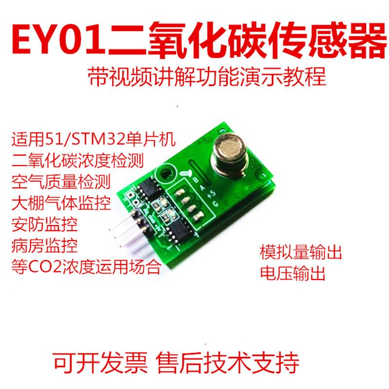 ppm浓度质量51单片机STM32大棚视棠因EY01空气CO2传感器二氧化碳