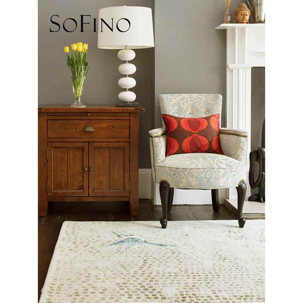 2024新款新中式复古风轻奢高级感金色圆点可机洗民宿家用客厅地毯