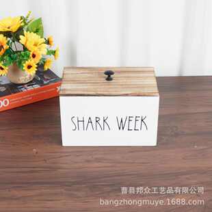 简约实木浴室收纳盒家用桌面女性卫生用品整理盒木质分格收纳木盒