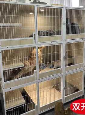 高档别舍墅实木豪华家用柜室内猫笼子超大型猫三层猫组合大号繁育