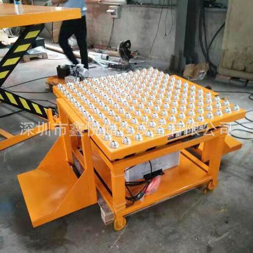 固定式滚珠电动升降平台牛眼小型升降机卸货平台配遥控液压升降台