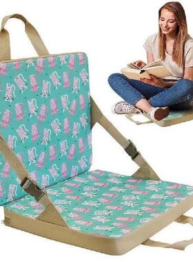 Outdoor Foldable Chair With Backrest Portable Sponge Seat
