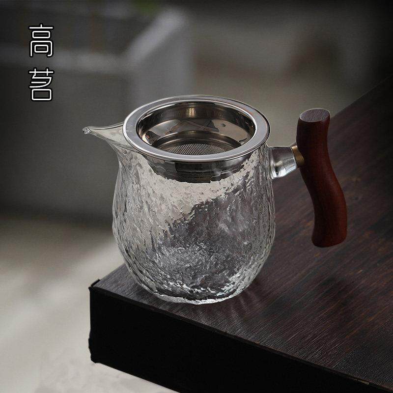 加厚玻璃公道杯茶漏一体带过滤分茶器滤茶器套装带手柄耐热公杯茶