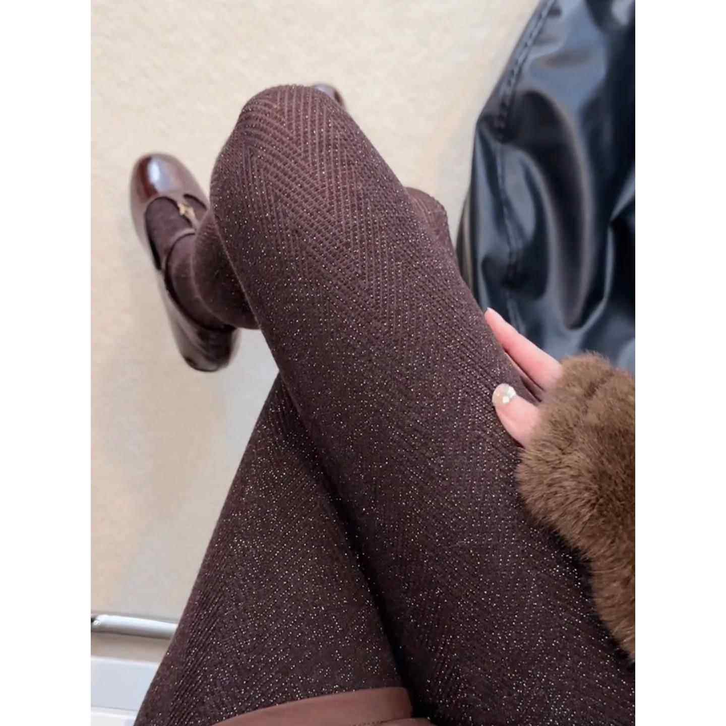 斜纹银丝连裤袜春秋薄款细闪高级感复古显瘦咖色美拉德打0121e,女士内衣/男士内衣/家居服,连裤袜/打底袜,淘宝优惠券,粉丝福利购,淘宝优惠卷