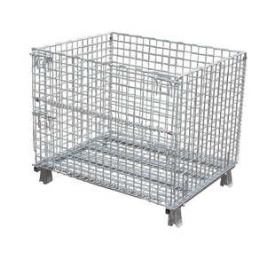 周转箱仓库笼蝴蝶笼不锈钢仓储车间收纳物流筐带轮折叠式仓储笼