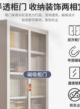 家用钢落制DOR图馆书架防尘带地门书书柜满墙柜子储物收纳柜置物