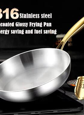 316 Stainless Steel Frying Pan Wok Pan Nonstick Cooking Frie