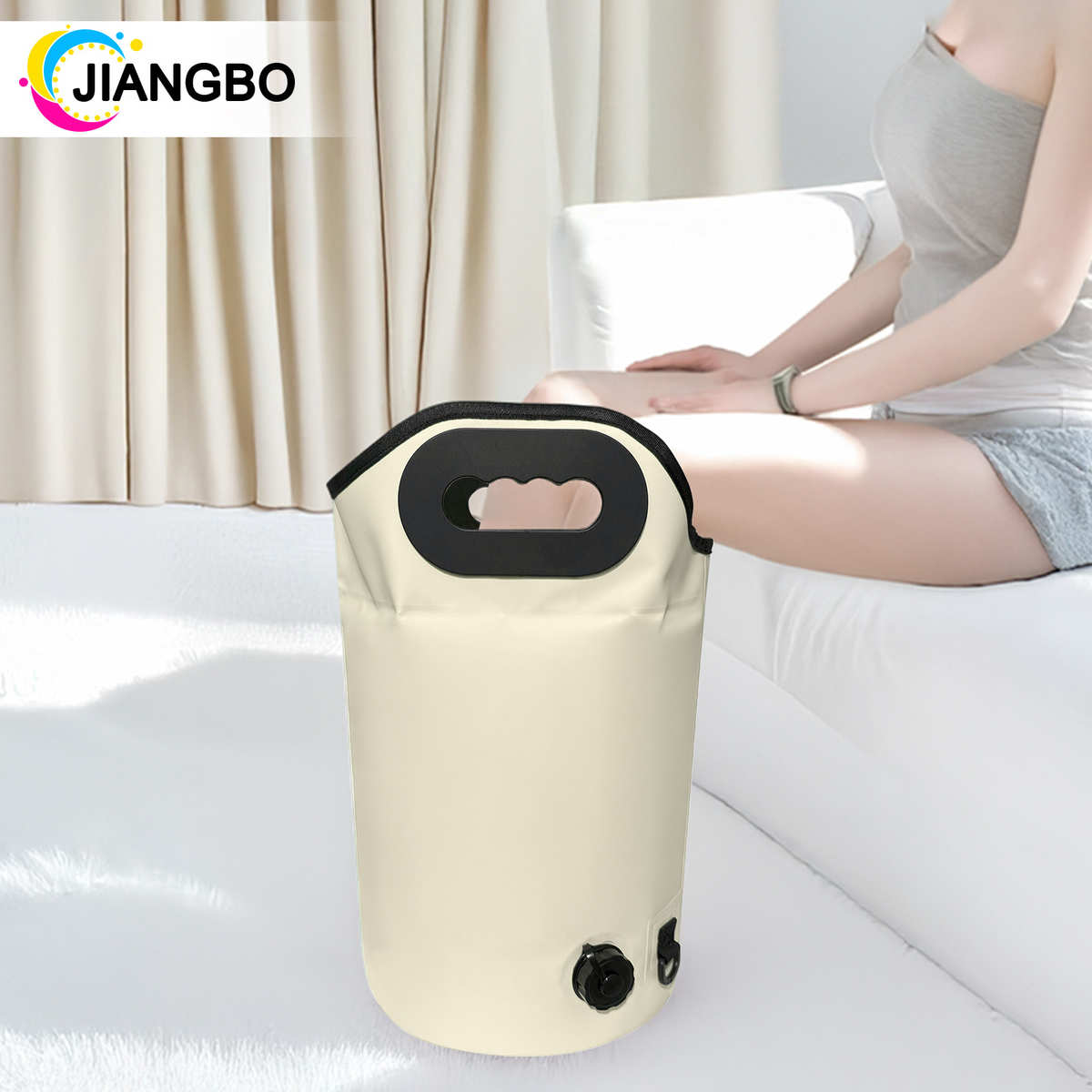 旅行便携式可折叠泡脚桶深桶过小腿折叠洗脚桶家用过膝泡脚袋批发