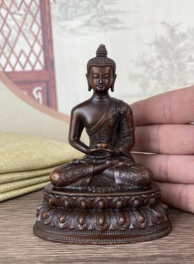 做旧仿古药师佛摆件 复古新中式家居坐莲药师佛香案摆设收藏礼品
