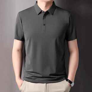 高22 休闲色真丝短衫 S3T09端男恤爸爸 恤中纯青年男士 品牌桑蚕丝袖