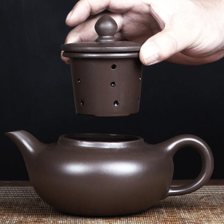 宜兴原矿紫砂壶纯手工茶壶家用泡茶壶大容量茶壶内胆两件式手工茶