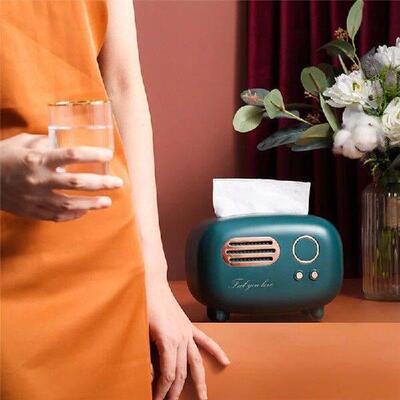 Retro Radio Shape Tissue Cover Box For Kitchen, Bathroom