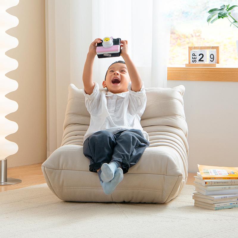 TOGO研究社写意空间原版覆刻迷你儿童版单人毛毛虫布艺懒人沙发