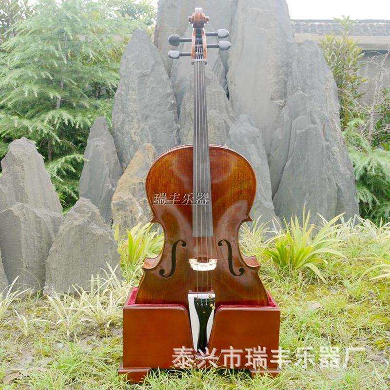 木制大提琴底座子琴架子展示架低音贝司琴托琴座支架乐器琴配件